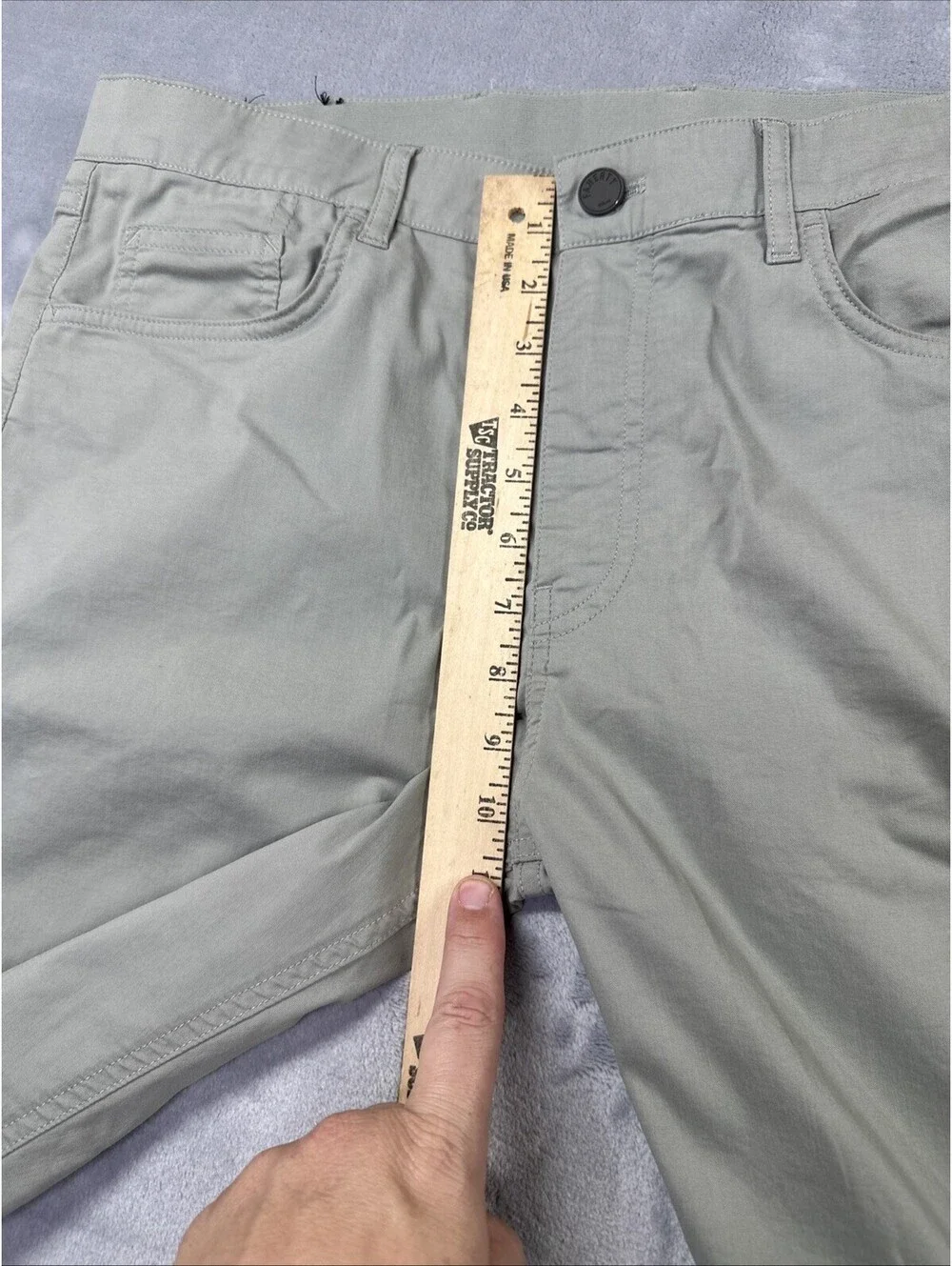 Faherty Reserve Pants Mens 34x32 Green Chino Movement Slim 5-Pocket Stretch
